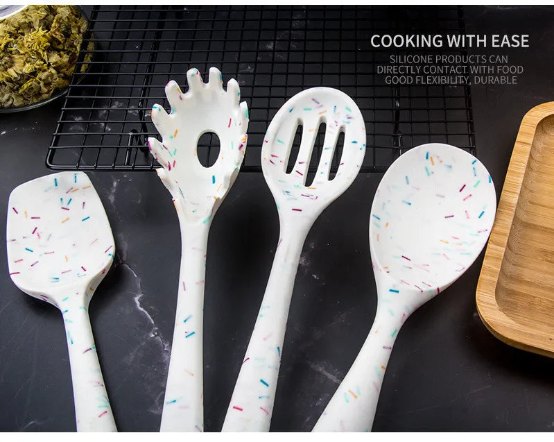 Kitchen Tools  Non-stick Spatula Silicone Shovel Heat Resistant Cooking  Ladel Colander Spoons  Gadgets
