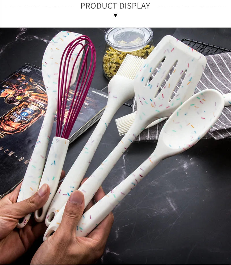 Kitchen Tools  Non-stick Spatula Silicone Shovel Heat Resistant Cooking  Ladel Colander Spoons  Gadgets