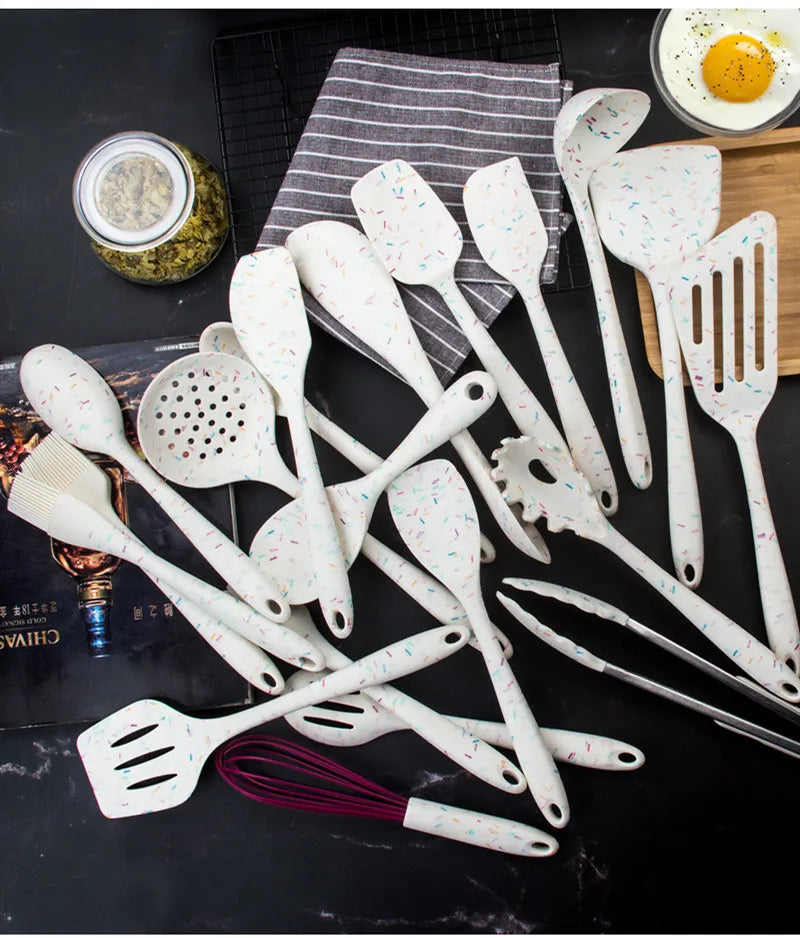 Kitchen Tools  Non-stick Spatula Silicone Shovel Heat Resistant Cooking  Ladel Colander Spoons  Gadgets