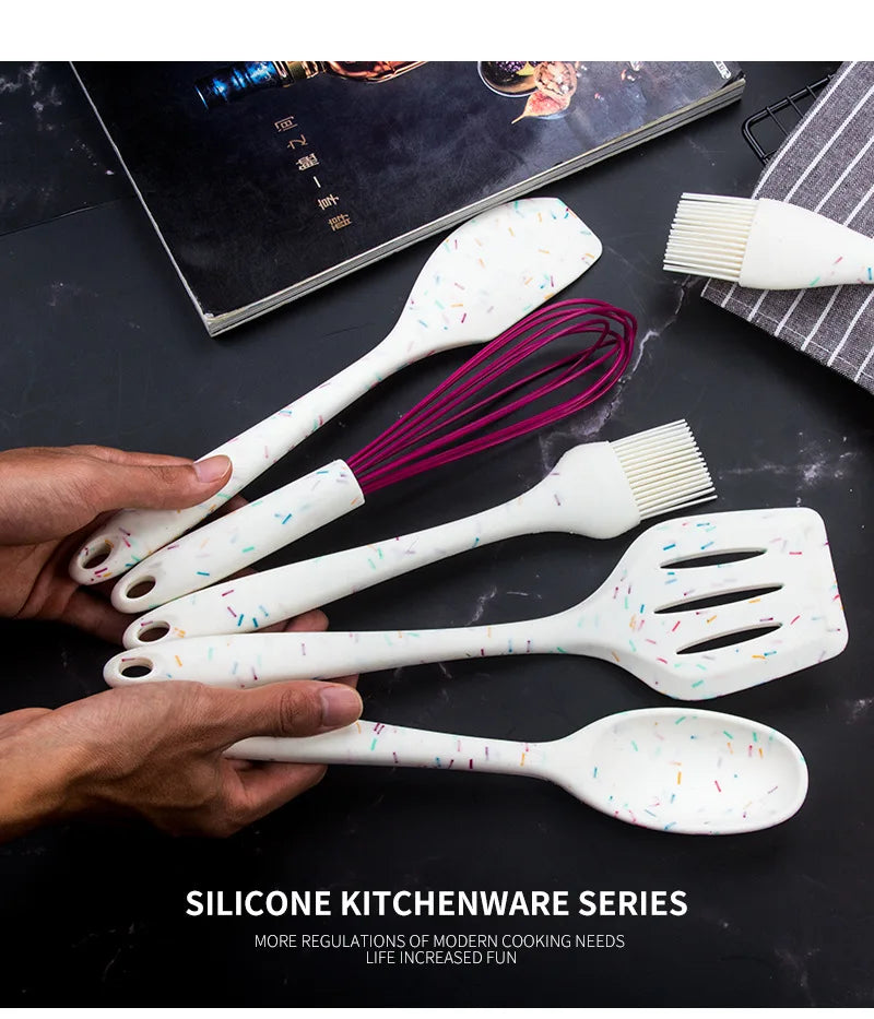 Kitchen Tools  Non-stick Spatula Silicone Shovel Heat Resistant Cooking  Ladel Colander Spoons  Gadgets
